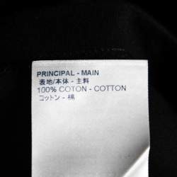 Louis Vuitton Black Cotton LV Stitched Crew Neck T-shirt S