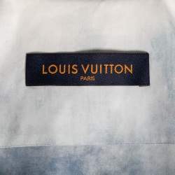 Louis Vuitton Blue Cloud Print Cotton Long Sleeve Shirt S