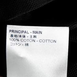 مملوك ة مسبقًا Louis Vuitton Black Textured Cotton Polo T-Shirt XXL