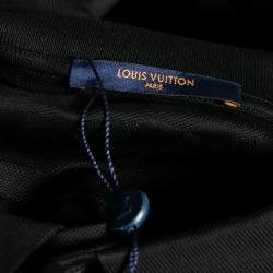 مملوكة مسبقًا Louis Vuitton Black Textured Cotton Polo T-Shirt XXL