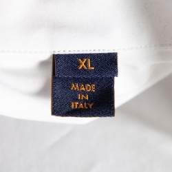 مملوكة م سبقًا Louis Vuitton White Cotton Printed Long Sleeve Shirt XL