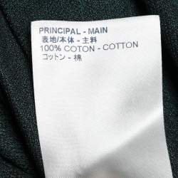 Pre Owned Louis Vuitton Green Cotton Pique Polo T-Shirt L