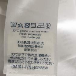 Pre Owned Louis Vuitton White Cotton Logo Embroidered Long Sleeve T-Shirt M