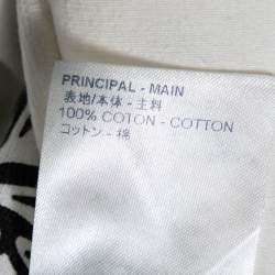 Louis Vuitton White Cotton Smoke Printed T-Shirt S