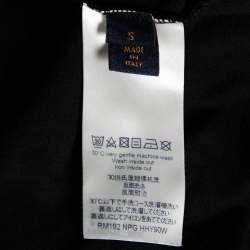 Louis Vuitton Black Cotton Smoke Printed T-Shirt S