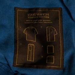 Pre Owned Louis Vuitton Blue Cotton Inside Out Short Sleeve Crew Neck T-Shirt M