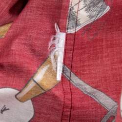 Louis Vuitton Red Tools Printed Cotton Button Front Shirt M