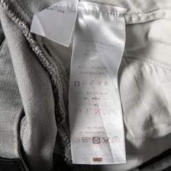 Louis Vuitton Grey Quatrefoil Denim Jeans L