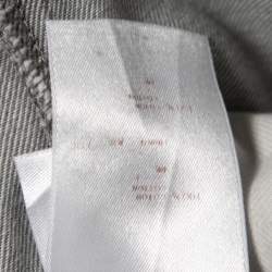 Louis Vuitton Grey Quatrefoil Denim Jeans L
