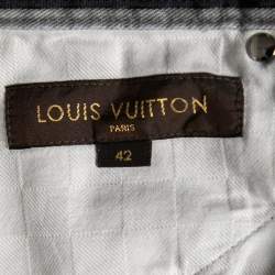 Louis Vuitton Grey Quatrefoil Denim Jeans L
