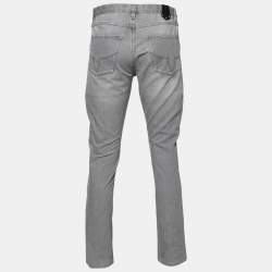 Louis Vuitton Grey Quatrefoil Denim Jeans L