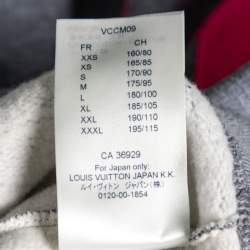 Louis Vuitton Light Blue Knit LV Embroidered Crew Neck Sweatshirt XS