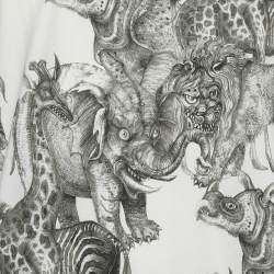 Louis Vuitton x Chapman Brothers White & Green Animals Print T-Shirt L