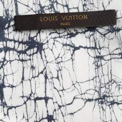 Pre Owned Louis Vuitton White Cracked Print Jersey T-Shirt XL