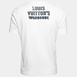 Louis Vuitton White Cotton Wardrobe Printed Crew Neck T-Shirt M Louis  Vuitton