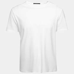 Louis Vuitton White Cotton Wardrobe Printed Crew Neck T-Shirt M
