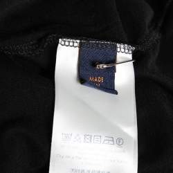 Louis Vuitton Black Cotton Logo Embroidered Short Sleeve T-Shirt S