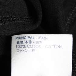 Louis Vuitton Black Cotton Logo Embroidered Short Sleeve T-Shirt S