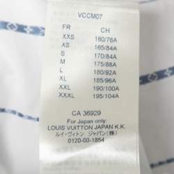 Louis Vuitton White Cotton Logo Embroidered Button Front Shirt L