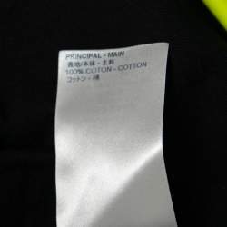 مملوكة مسبقًا تي شيرت لوي فيتون أل أوفر قطن طباعة شعار ماركة أسود بأكمام قصيرة مقاس وسط ( ميديوم )