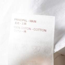 Louis Vuitton White Monogram Print Cotton Short Sleeve Shirt M