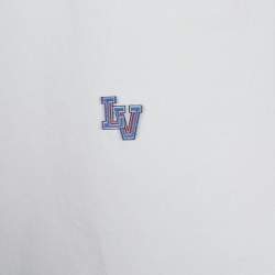 Louis Vuitton White Logo Print Cotton Button Front Shirt S