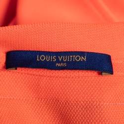 Louis Vuitton Orange Jersey Embroidered Short Sleeve T-Shirt M
