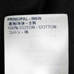 Pre Owned تي ش يرت لوي فيتون قطن أسود مطبوع شعار الماركة يغطيه بالكامل أكمام قصيرة مقاس كبير (لارج)