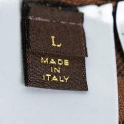 مملوكة مسبقًا سويتر لوي فيتون تريكو إنتراسيا دامييه إيبين بني مقاس كبير ( لارج )