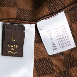 مملوكة مسبقًا سويتر لوي فيتون تريكو إنتراسيا دامييه إيبين بني مقاس كبير ( لارج )