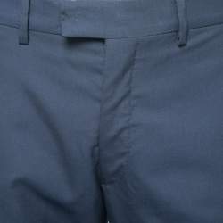 مملوكة مسبقًا Louis Vuitton Navy Blue Wool Tailored Trousers XL