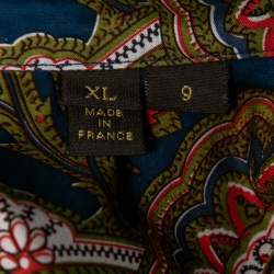 Pre Owned Louis Vuitton Multicolor Printed Cotton Button Front Shirt XL