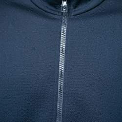 Louis Vuitton Navy Blue Monogram Jacquard  Zip Front Jacket XXL