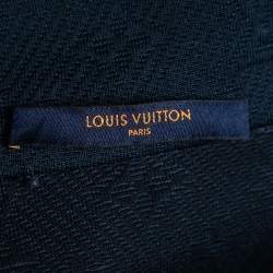 Louis Vuitton Navy Blue Monogram Jacquard  Zip Front Jacket XXL