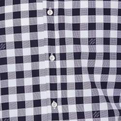 Louis Vuitton Navy Blue Damier Check Print Cotton Long Sleeve Shirt XL