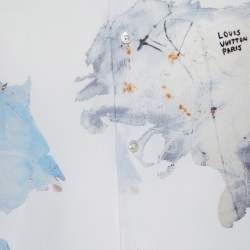Louis Vuitton White Paint Splatter Print Cotton Regular Fit Shirt XL