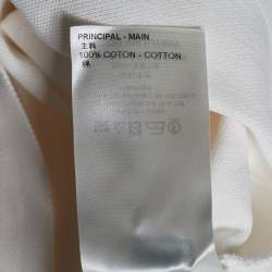 Louis Vuitton Ivory Half Damier Pattern Cotton Pocket Detail T-Shirt XL