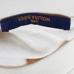 Louis Vuitton Ivory Half Damier Pattern Cotton Pocket Detail T-Shirt XL
