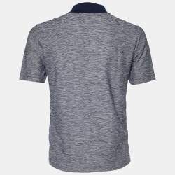 Louis Vuitton Navy Blue Epi Pattern Cotton Polo T-Shirt XL