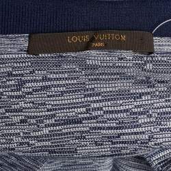 Louis Vuitton Navy Blue Epi Pattern Cotton Polo T-Shirt XL