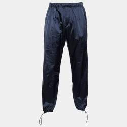 Louis Vuitton Navy Blue Synthetic Elasticized Cuff Joggers M / Waist: 30"