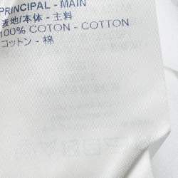 Louis Vuitton White Jersey Upside Down Logo Print T-Shirt L