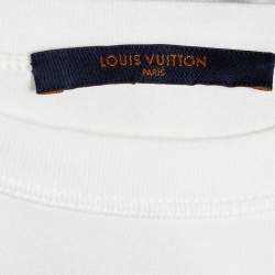 Louis Vuitton White Jersey Upside Down Logo Print T-Shirt L