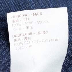 مملوكة مسبقًا بنطلون لوي فيتون صوف مخطط أزرق كحلي مقاس كبير - لارج الخصر 33"