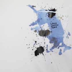 Louis Vuitton White Jersey Paint Splatter Print T-Shirt XL