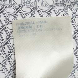 Louis Vuitton White Monogram Print Poplin Button Front Shirt L