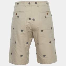 مملوكة مسبقًا Louis Vuitton x Chapman Brothers Beige Animal Pattern Cotton Shorts M/Waist - 38"