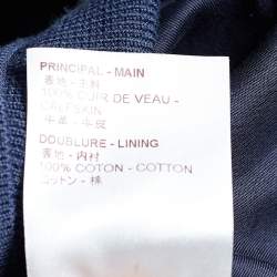 Louis Vuitton Navy Blue Calfskin Paneled Pullover L