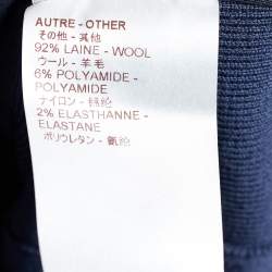 Louis Vuitton Navy Blue Calfskin Paneled Pullover L