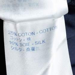 Louis Vuitton Blue & Grey Wool Button Front Coat M